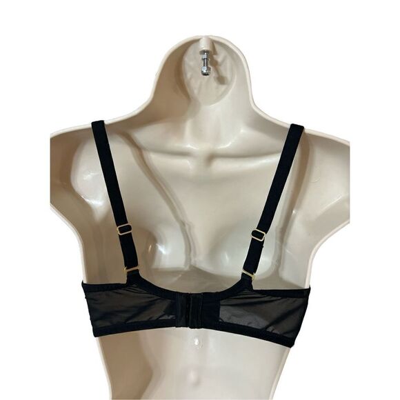 Natori Full Figure Contour Underwire Lace Bra BLACK CAFE Size 32DDD - Picture 5 of 8